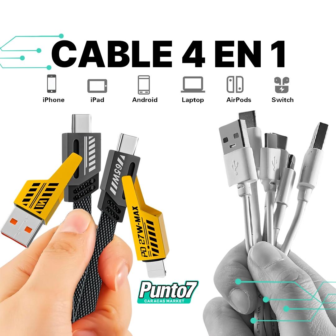 Cable USB Tipo C 4 en 1 65W - OFERTA RELAMPAGO