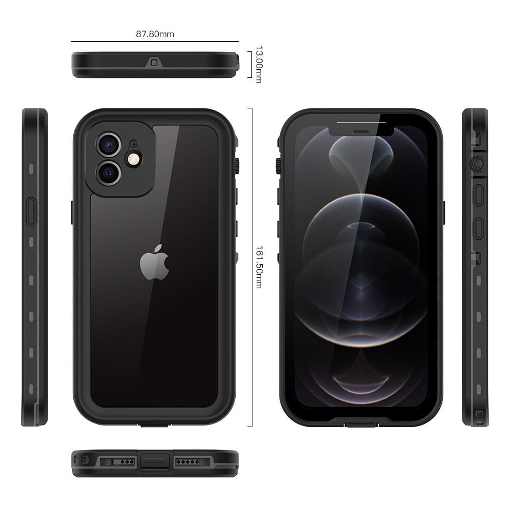 Forro iPhone 12 Shellbox Modelo DOT Color Gris