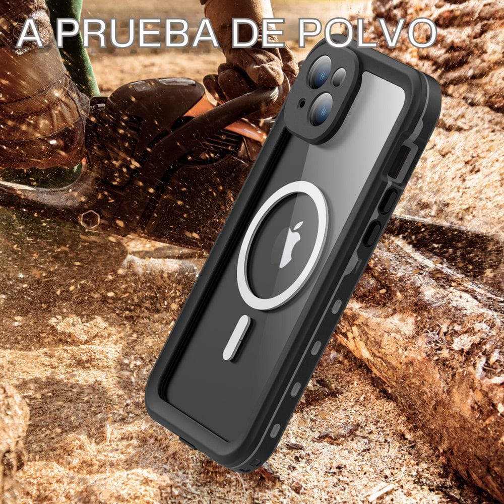 Forro iPhone 13 Shellbox Modelo DOT Color Gris