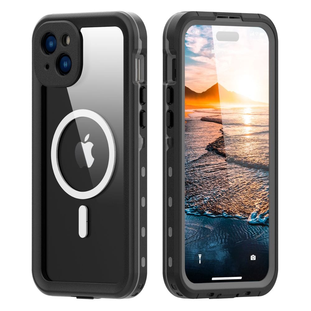 Forro iPhone 13 Shellbox Modelo DOT Color Gris