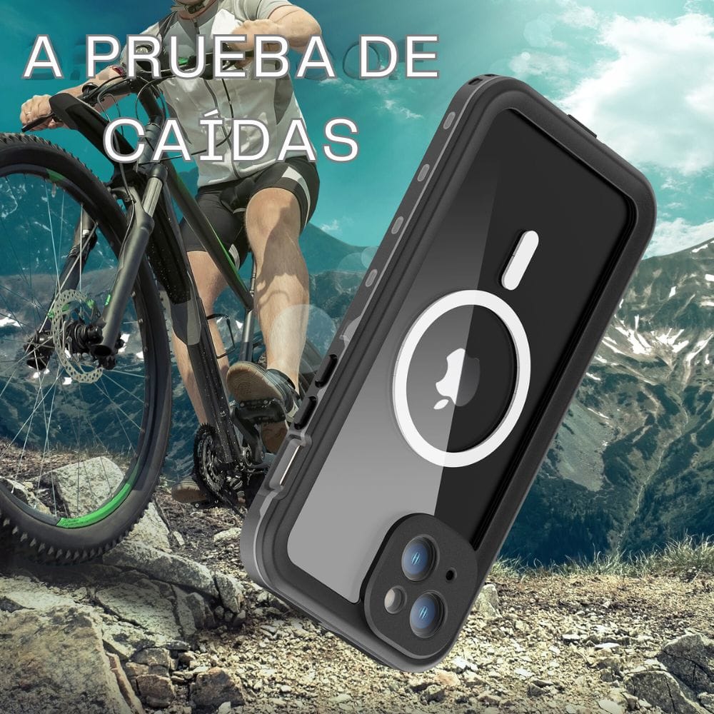 Forro iPhone 13 Shellbox Modelo DOT Color Gris