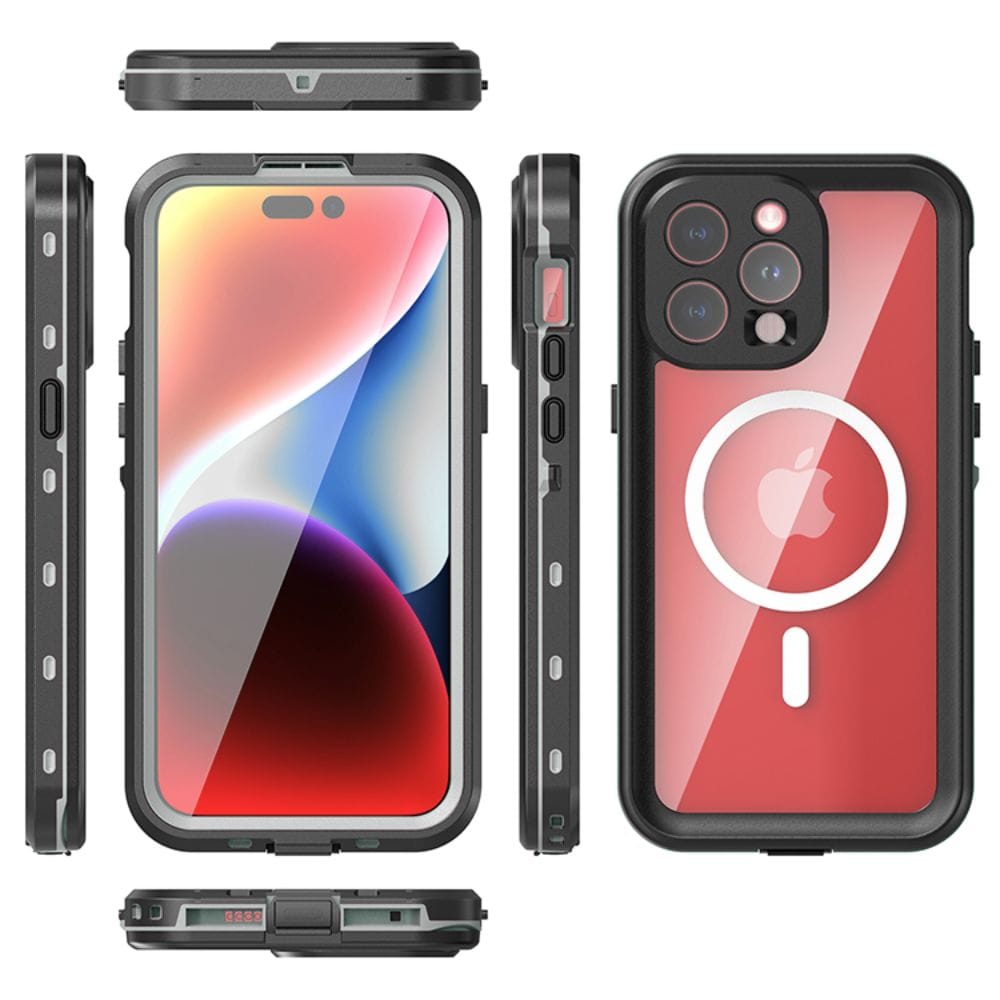 Forro iPhone 13 Pro Max Shellbox Modelo DOT Color Gris