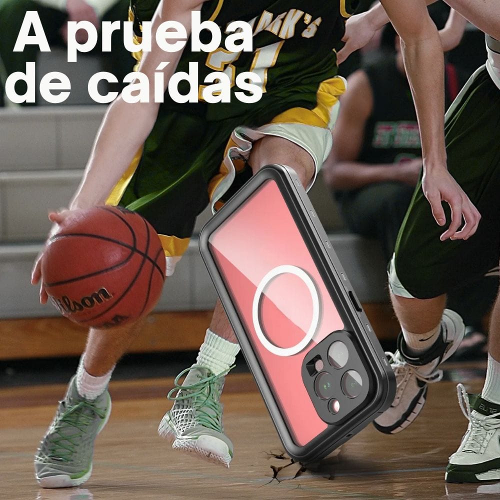 Forro iPhone 13 Pro Max Shellbox Modelo DOT Color Gris