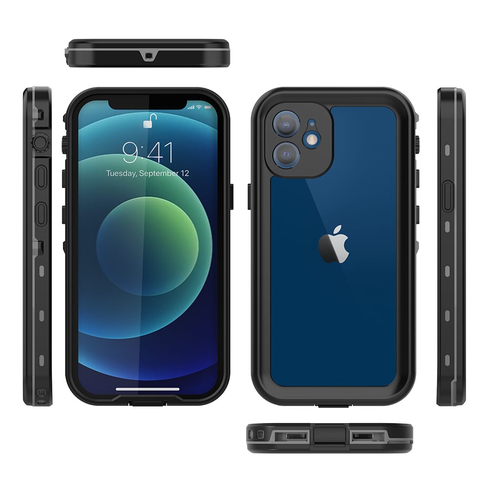 Forro iPhone 12 Mini Shellbox Modelo DOT Color Gris