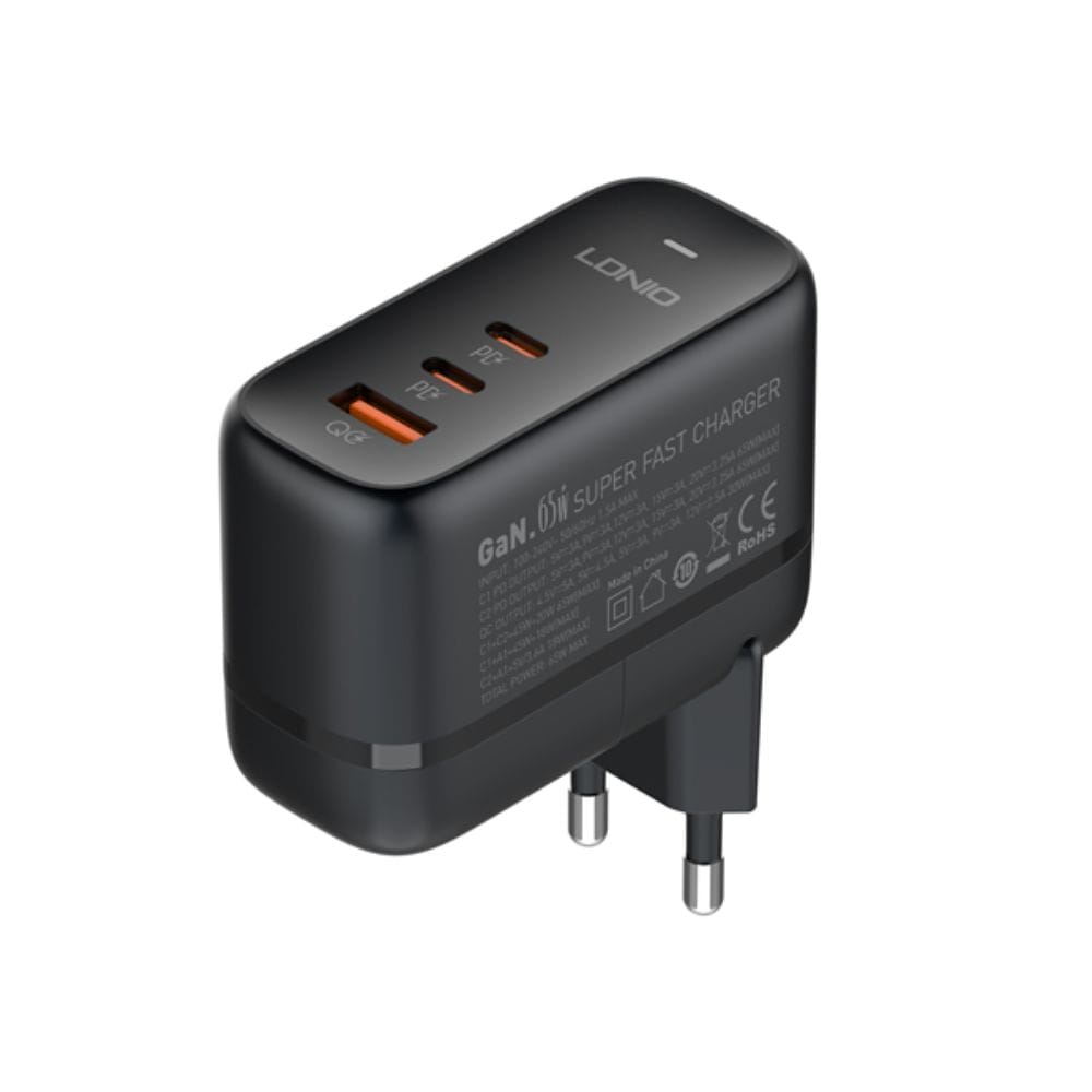 Cargador de 65W Portátil 3 Puertos