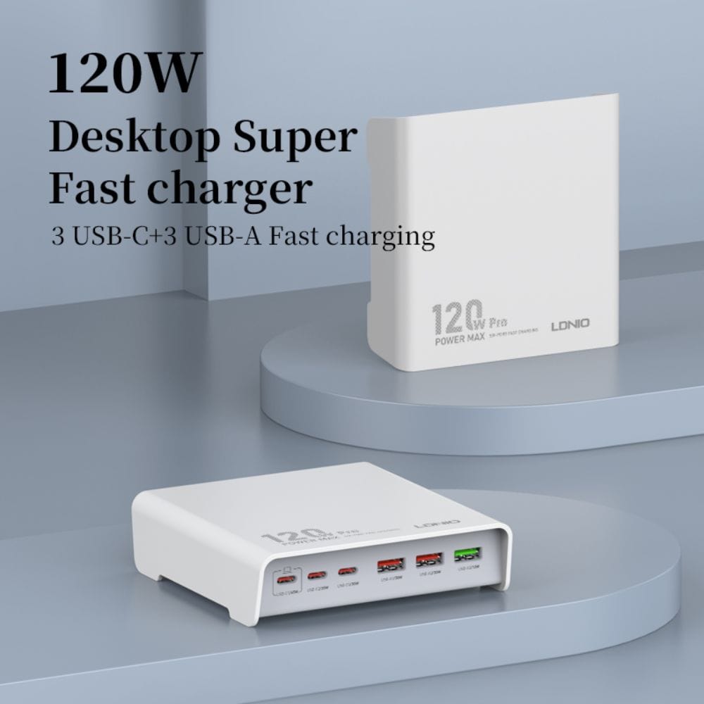 Cargador de Escritorio Alta Tecnología de 120W Q605
