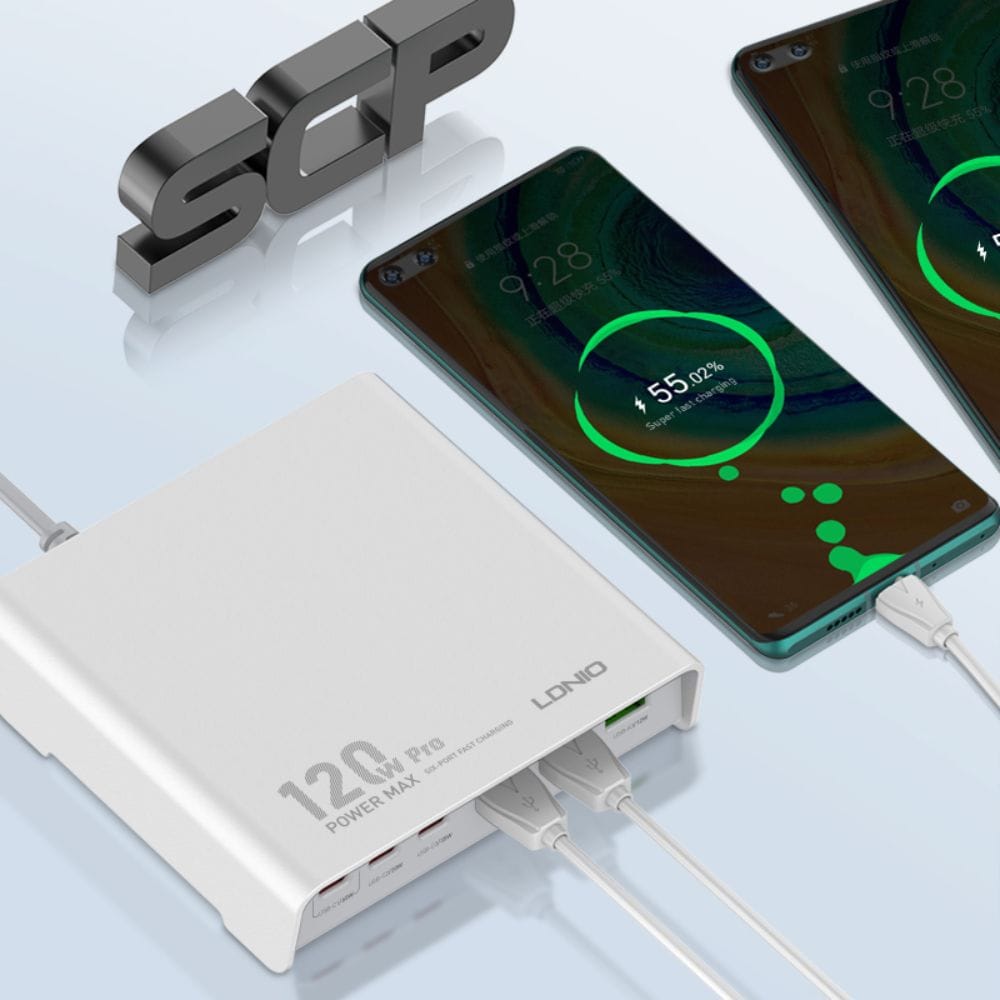 Cargador de Escritorio Alta Tecnología de 120W Q605