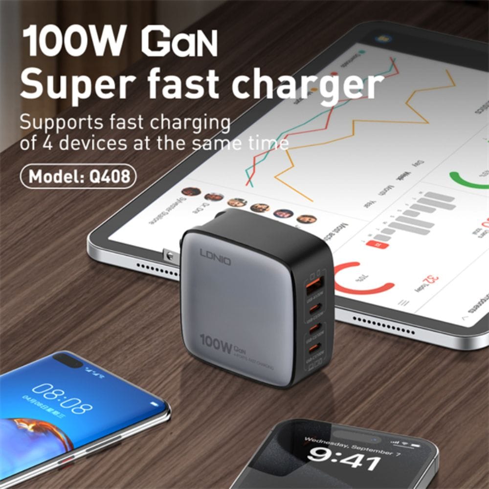 Cargador 100W con 4 Puertos