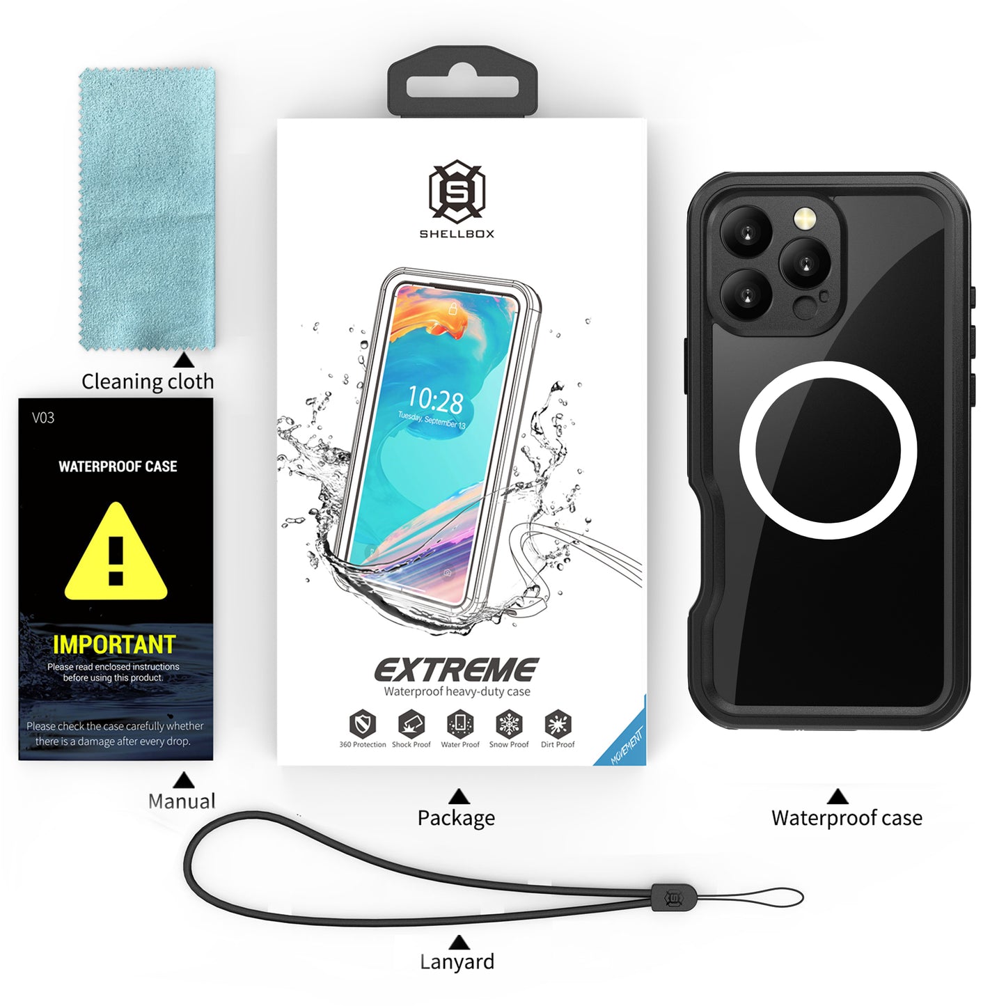 Forro iPhone 16 Pro Max Shellbox Modelo (D-UP)