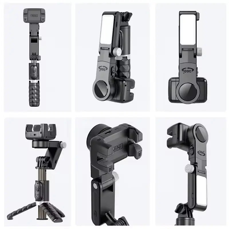 Gimbal Estabilizador Multifuncional Q18 con Luz Rotación 360°