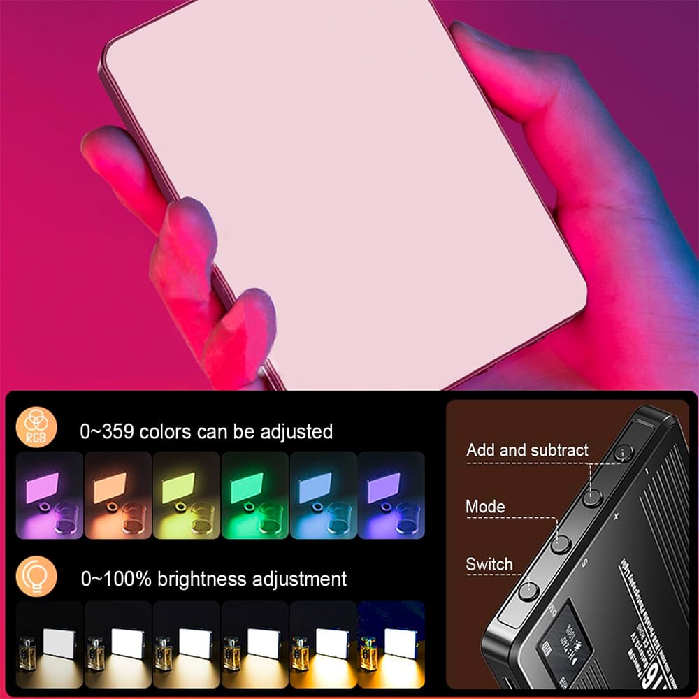 Luz Portátil M16 RGB Universal