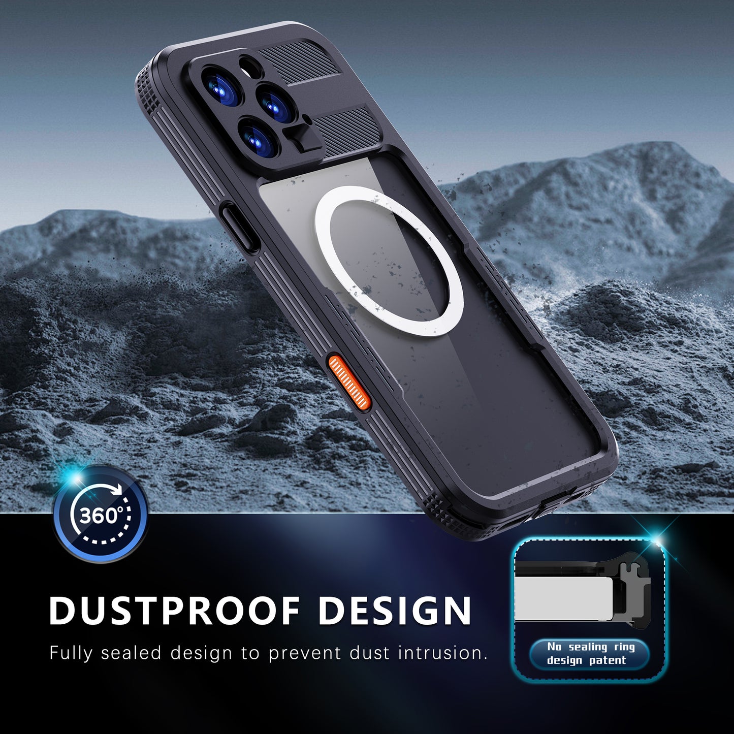 Forro iPhone 16 pro max Shellbox Modelo (MARS)