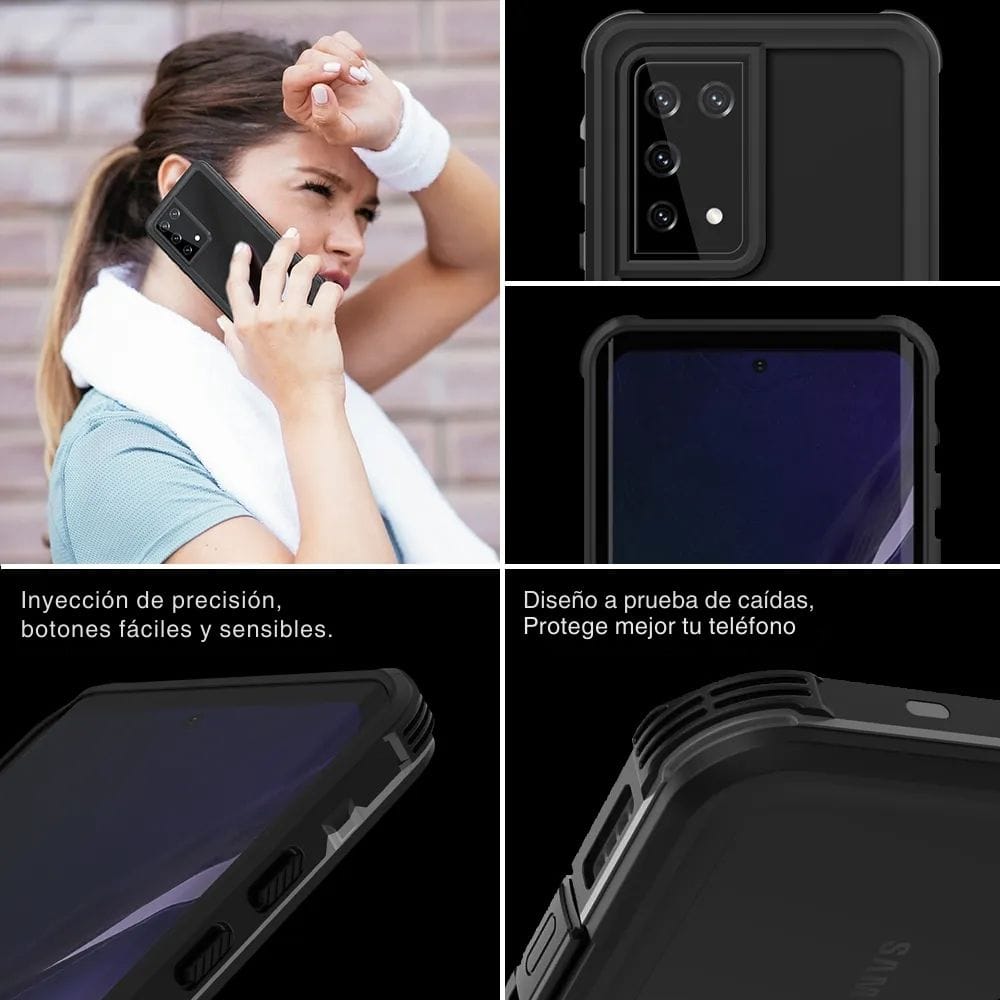 Forro Samsung Galaxy S21 Ultra Shellbox Modelo Dot Color Negro