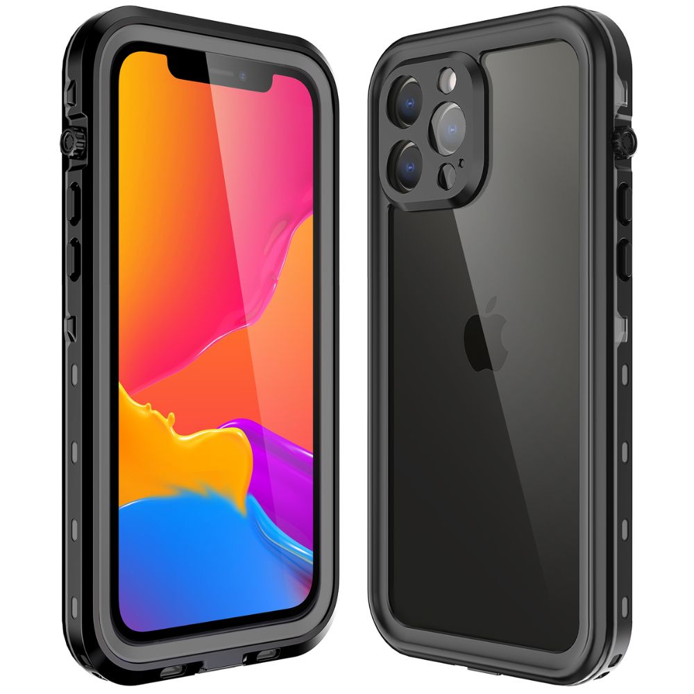 Forro iPhone 12 Pro Max Shellbox Modelo Dot Color Gris