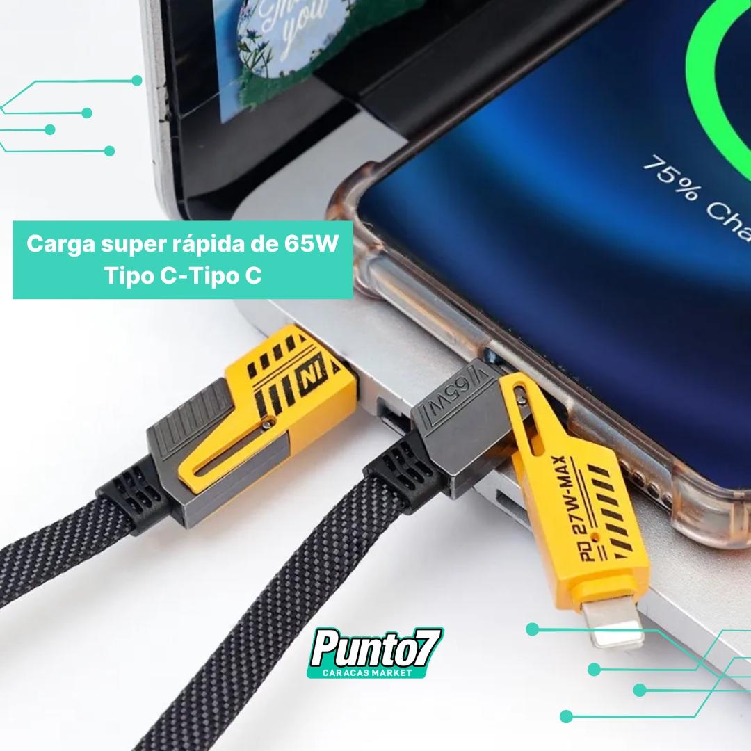 Cable USB Tipo C 4 en 1 65W - OFERTA RELAMPAGO