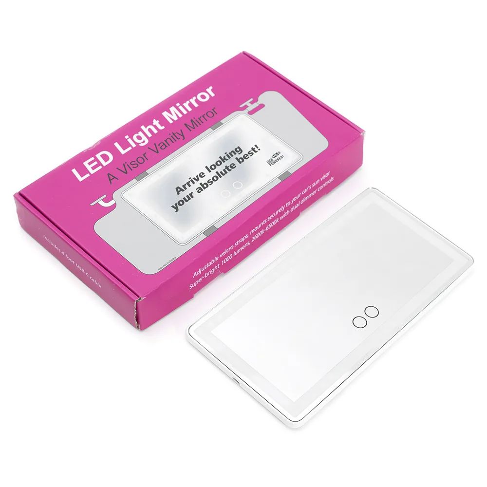 Espejo de Maquillaje con Luz LED para Carro