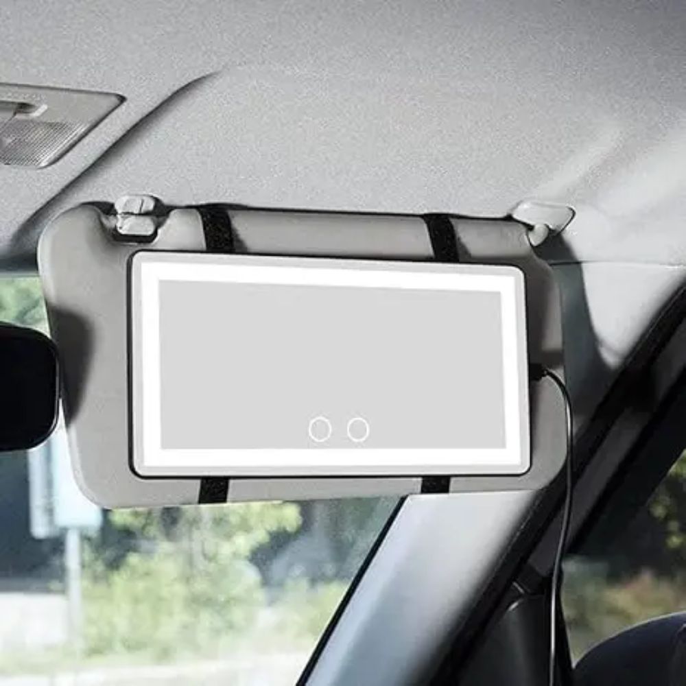 Espejo de Maquillaje con Luz LED para Carro