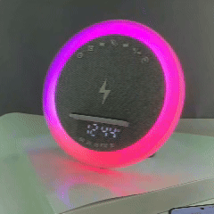 Altavoz Despertador BT 5.3, 15W con carga inalámbrica rápida.