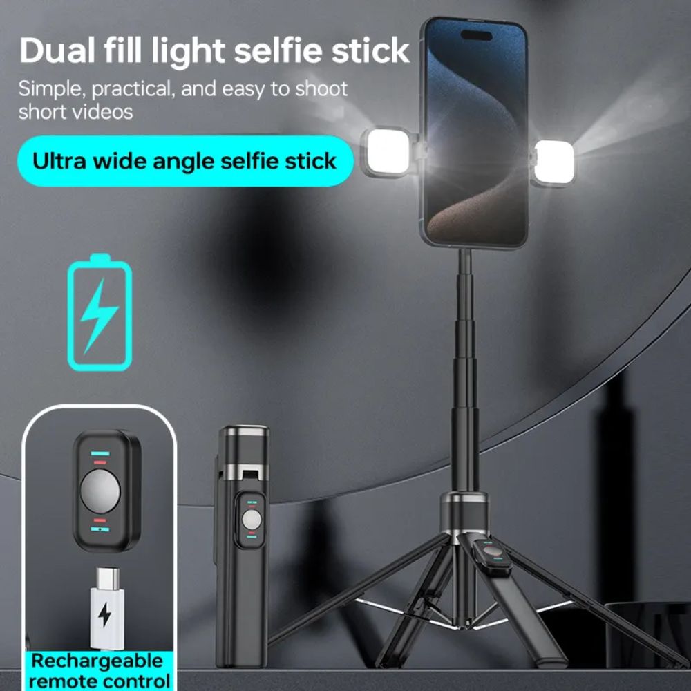 Tripode con Luz y Control Bluetooth