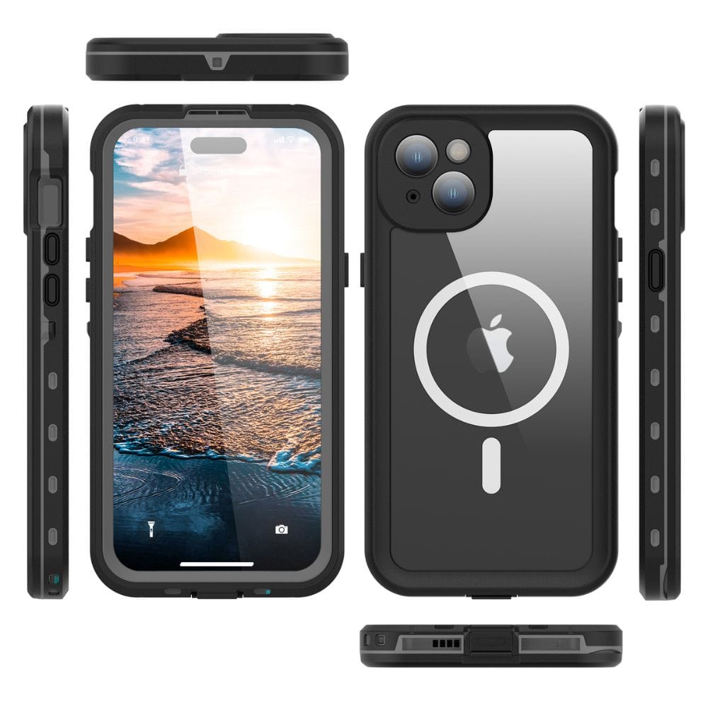 Forro iPhone 13 Mini Shellbox Modelo DOT Color Gris