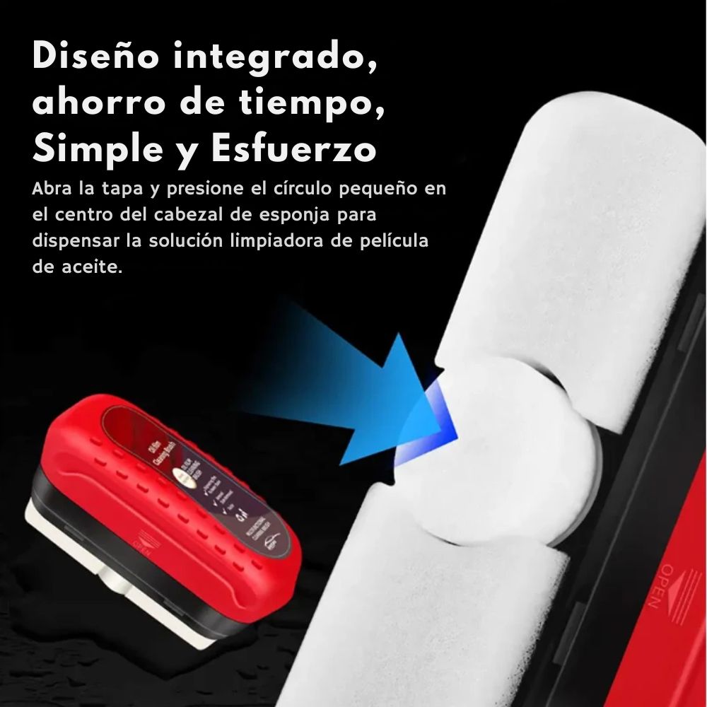 🧼 Limpiador de Vidrios Automotriz con Cepillo Removedor de Película de Aceite – 120ml