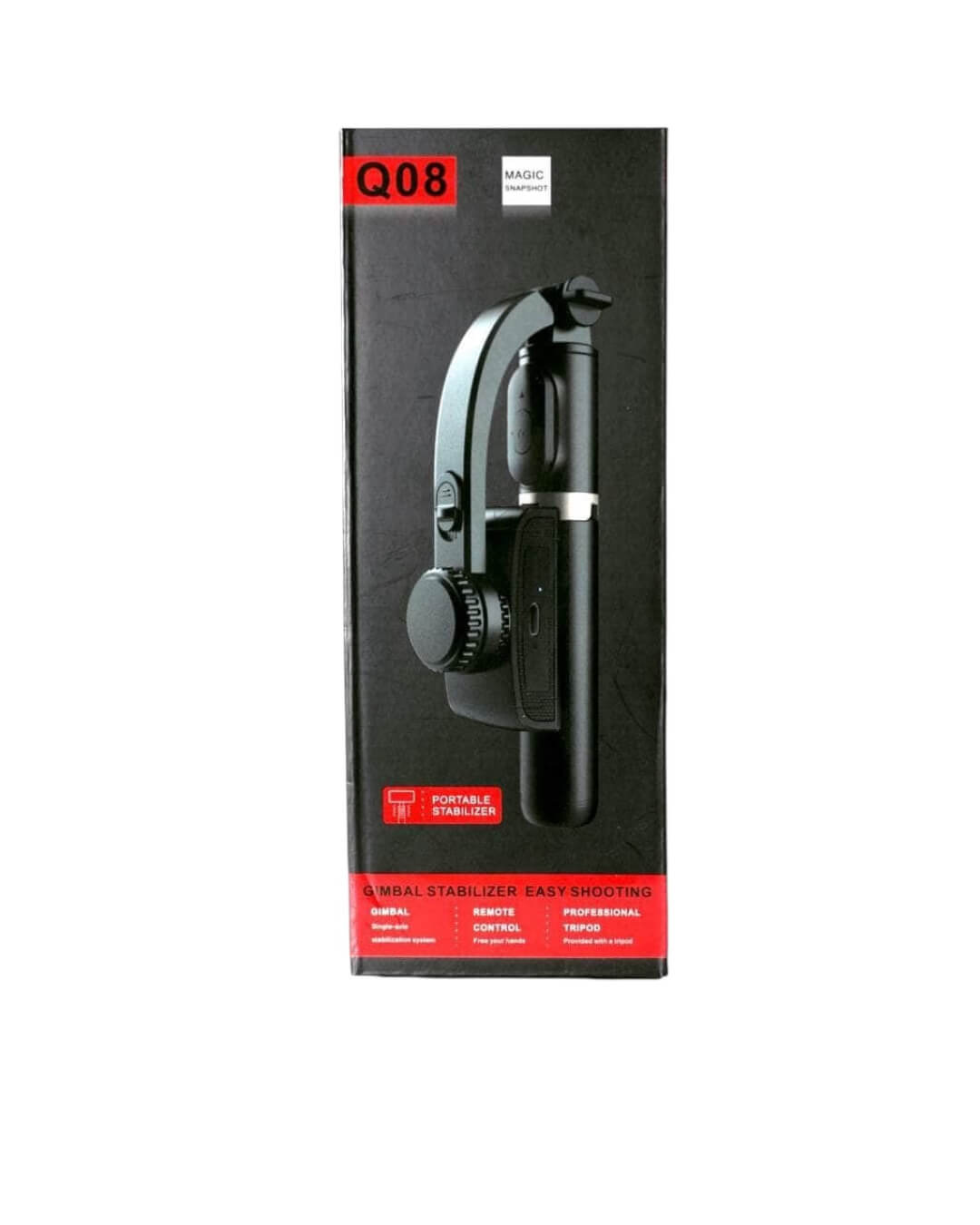 Gimbal Estabilizador Q08 3 en 1 con Trípode y Control Remoto