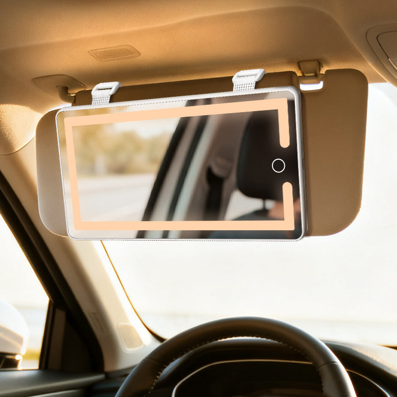 Espejo Recargable de Maquillaje con Luz LED para Carro
