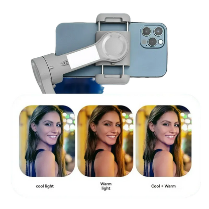 Gimbal Estabilizador TOKQI M01 de 3 Ejes con Luz LED y Trípode