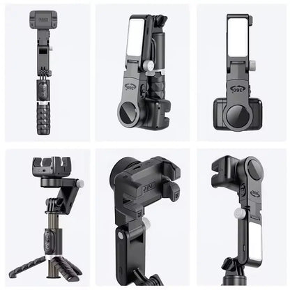 Gimbal Estabilizador Multifuncional Q18 con Luz Rotación 360°
