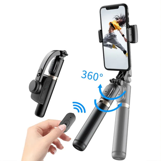 Gimbal Estabilizador Q08 3 en 1 con Trípode y Control Remoto