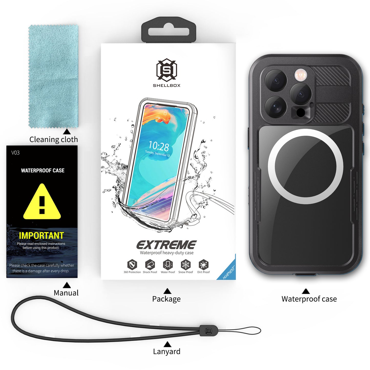 Forro iPhone 16 pro Shellbox Modelo (MARS)