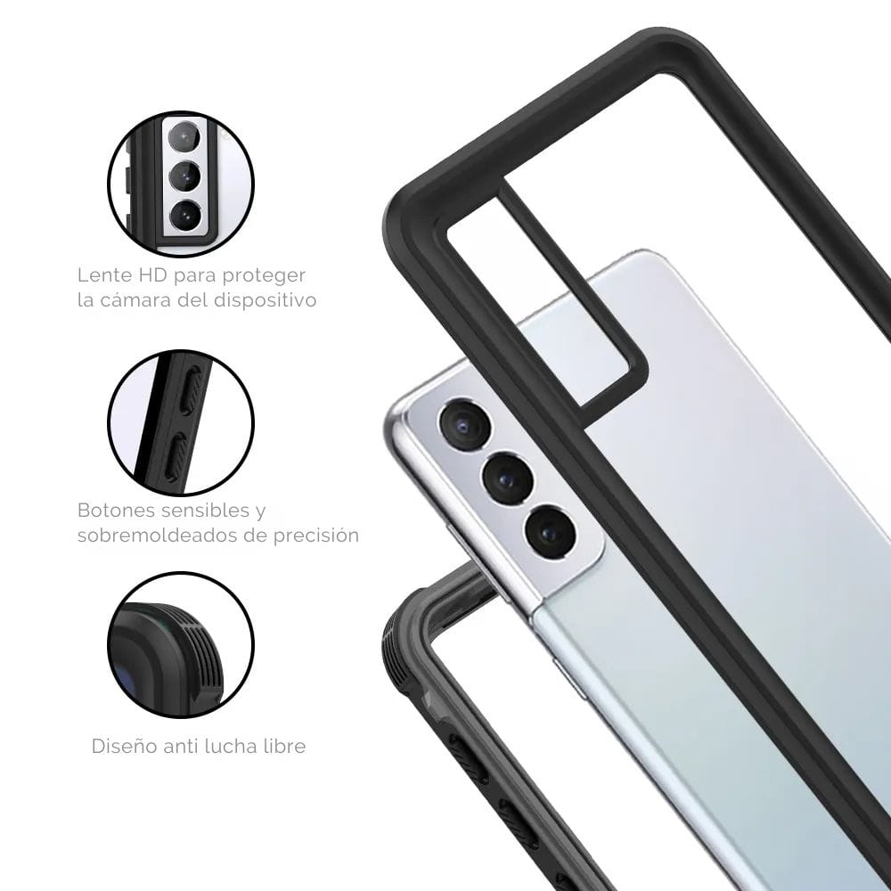 Forro Samsung Galaxy S21 Shellbox Modelo Dot Color Negro