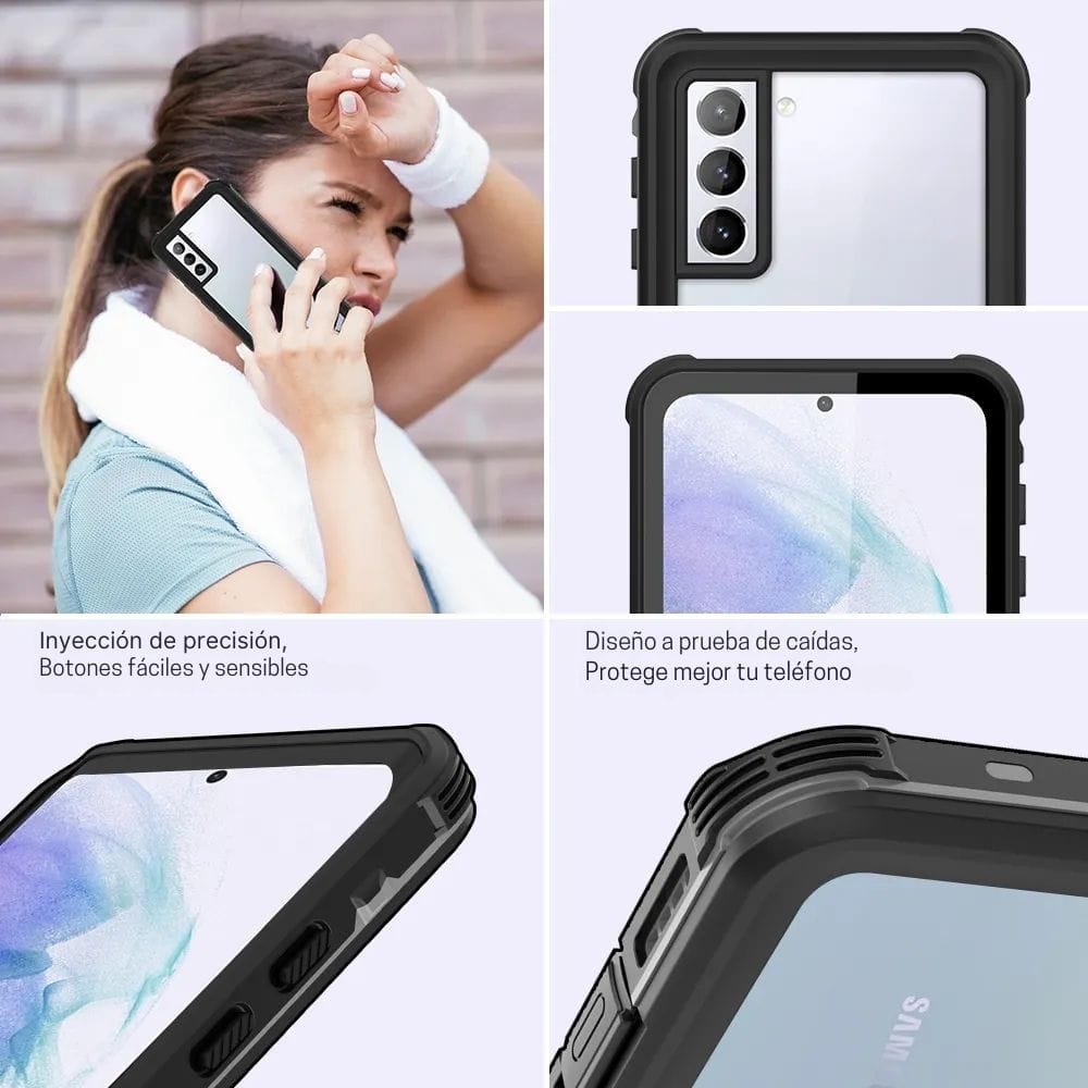Forro Samsung Galaxy S21 Shellbox Modelo Dot Color Negro