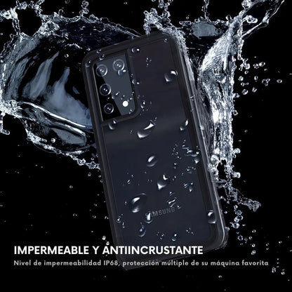 Forro Samsung Galaxy S21 Ultra Shellbox Modelo Dot Color Negro