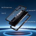Forro Shellbox negro para Samsung Galaxy A57 5G, detalle de diseño