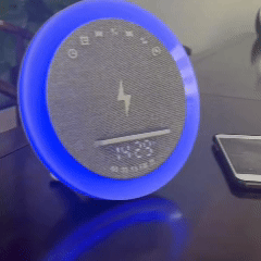 Altavoz Despertador BT 5.3, 15W con carga inalámbrica rápida.