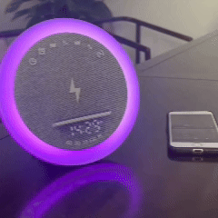 Altavoz Despertador BT 5.3, 15W con carga inalámbrica rápida.