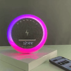 Altavoz Despertador BT 5.3, 15W con carga inalámbrica rápida.