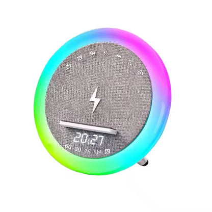 Altavoz Despertador BT 5.3, 15W con carga inalámbrica rápida.